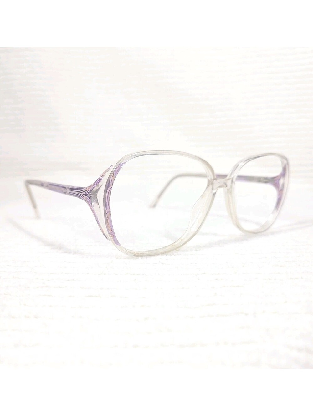 Vintage 90s Silhouette Austria Frames Optical Glasses Purple Pinstripe 56/14 135